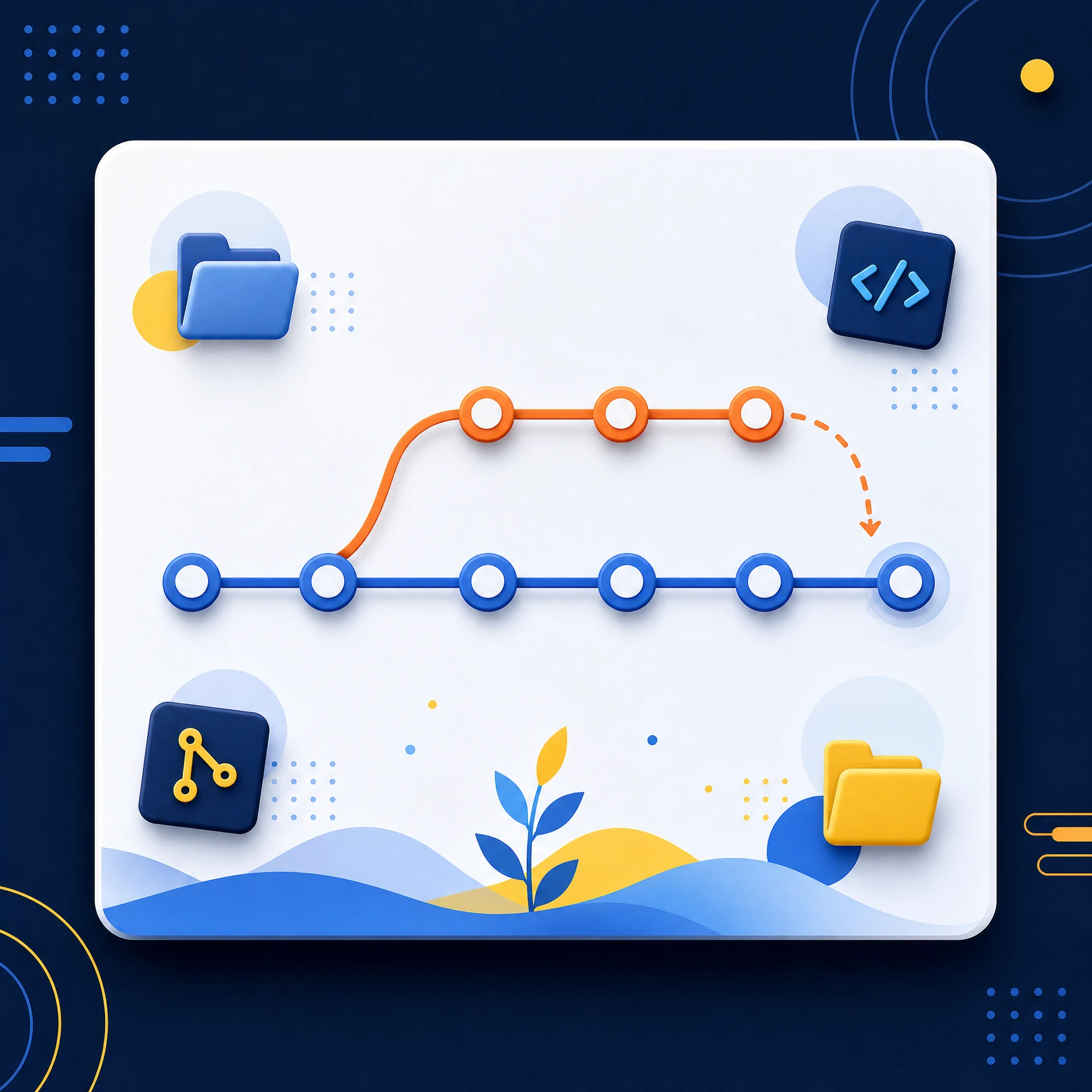 Схема з розгалуженням Git branch від main
