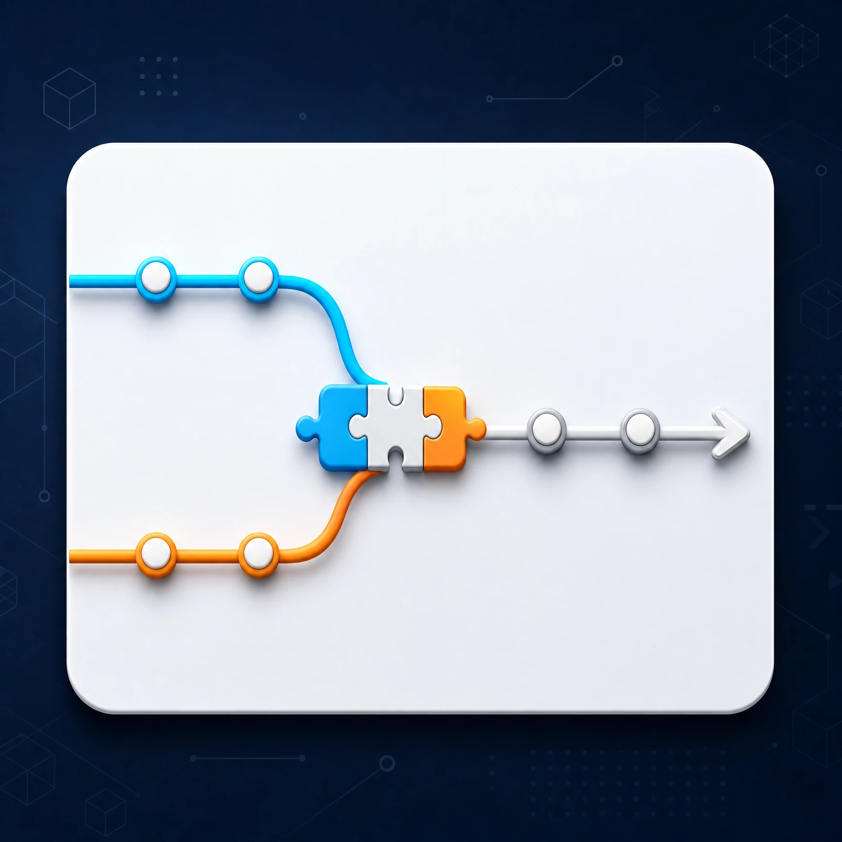 Схема злиття двох гілок у Git merge